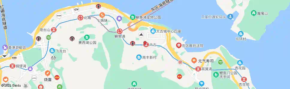 香港康怡廣場(南)_巴士站地圖_香港巴士_妙搜巴士搜尋2025