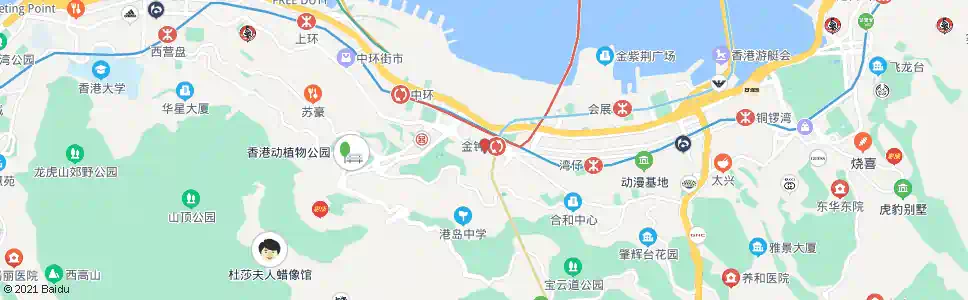 香港金鐘道港鐵站_巴士站地圖_香港巴士_妙搜巴士搜尋2025