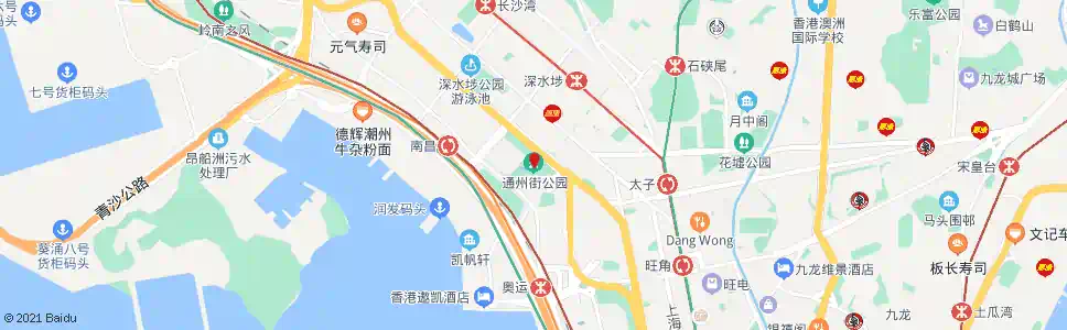 香港通州街公園_巴士站地圖_香港巴士_妙搜巴士搜尋2025
