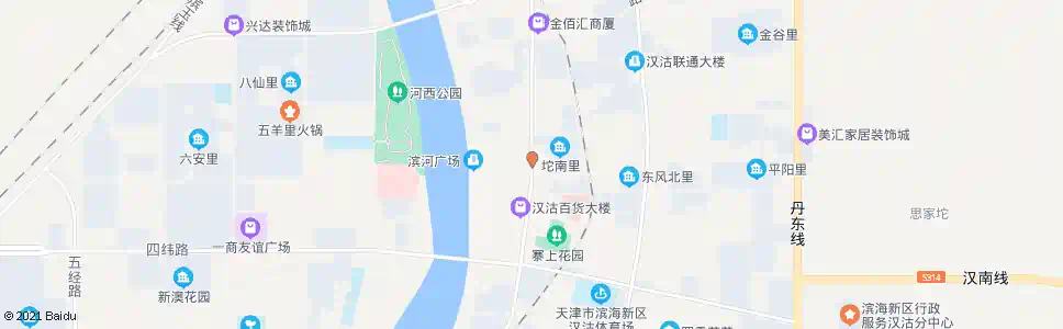 天津汉沽建行_公交站地图_天津公交_妙搜公交查询2025