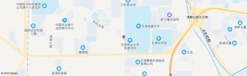 天津华科大街_公交站地图_天津公交_妙搜公交查询2025