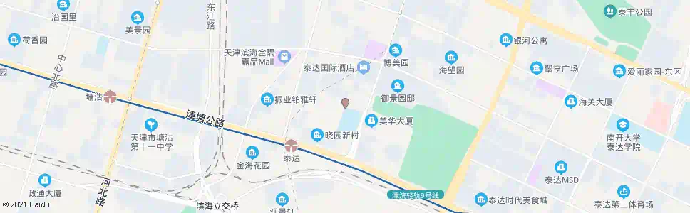 天津泰达社区医院_公交站地图_天津公交_妙搜公交查询2025