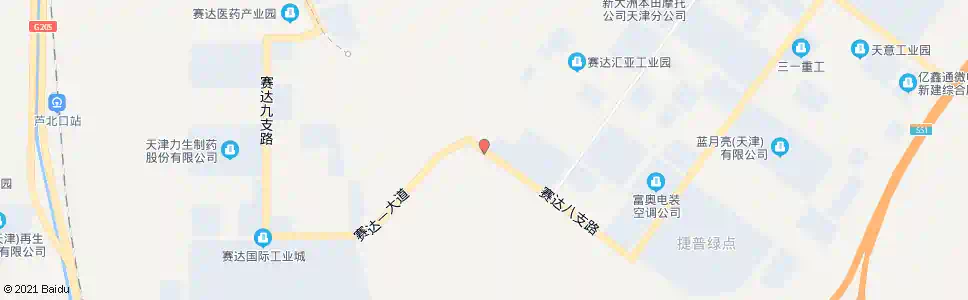 天津赛达一大道_公交站地图_天津公交_妙搜公交查询2025