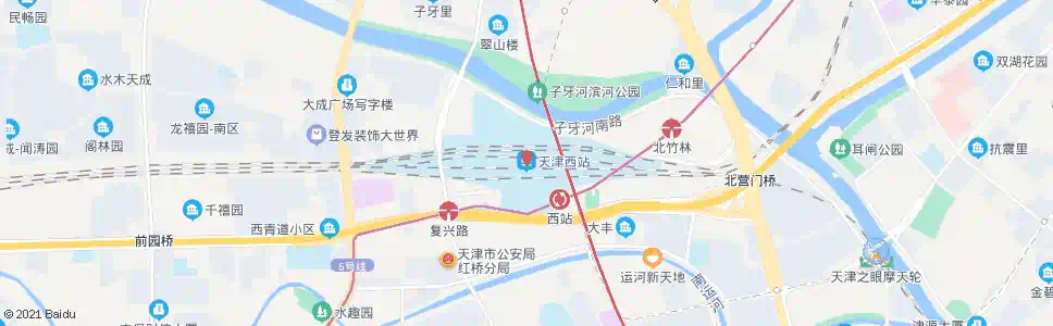 天津西台村_公交站地图_天津公交_妙搜公交查询2025