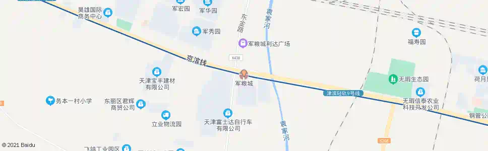 天津军粮城站_公交站地图_天津公交_妙搜公交查询2025