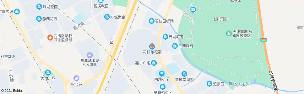 天津花样年花郡_公交站地图_天津公交_妙搜公交查询2025