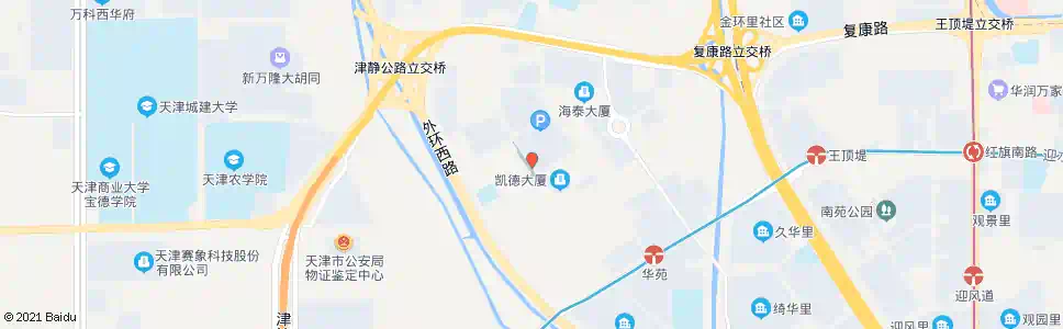 天津开华道_公交站地图_天津公交_妙搜公交查询2025