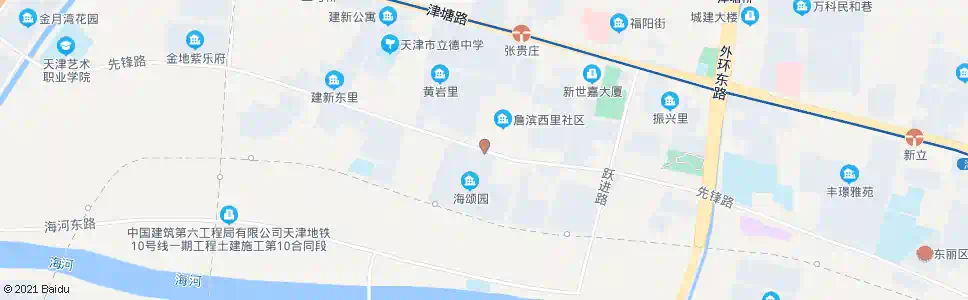 天津詹安路_公交站地图_天津公交_妙搜公交查询2025