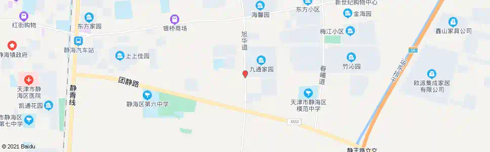 天津旭华道_公交站地图_天津公交_妙搜公交查询2025