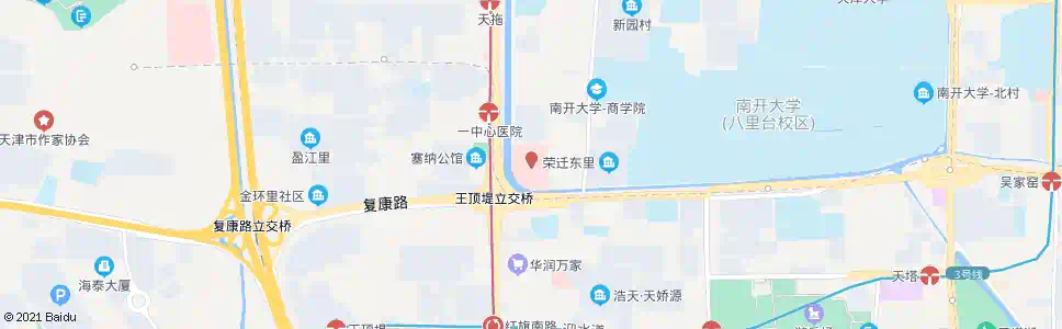 天津中心一号路_公交站地图_天津公交_妙搜公交查询2025