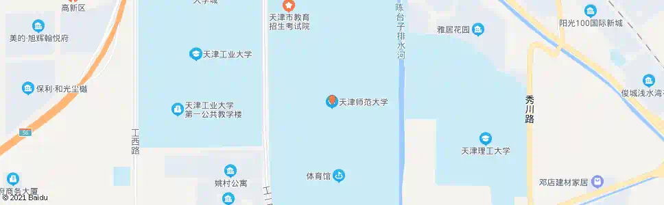 天津师范大学公交站(天津师范大学主校区)_公交站地图_天津公交_妙搜公交查询2025