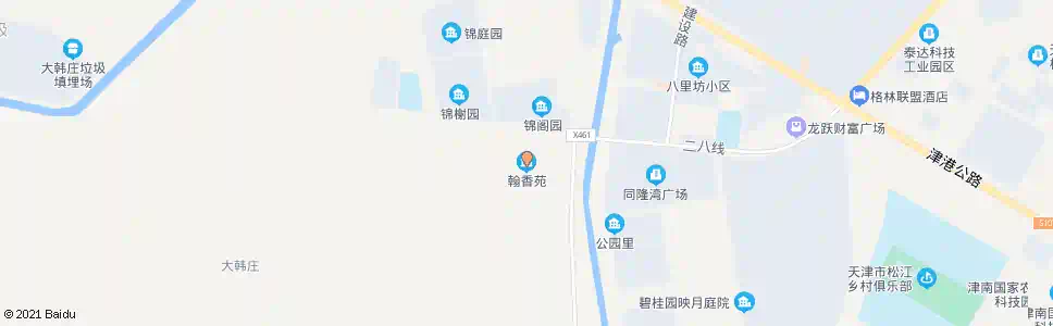 天津瀚香苑_公交站地图_天津公交_妙搜公交查询2025
