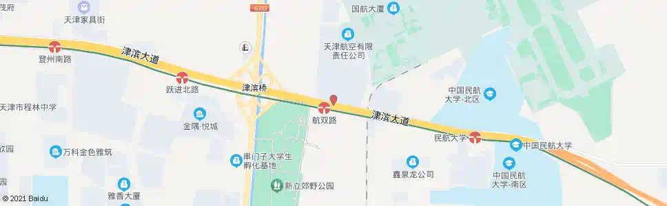 天津东丽航空商务区南_公交站地图_天津公交_妙搜公交查询2025