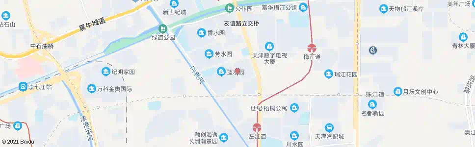 天津增江道_公交站地图_天津公交_妙搜公交查询2025