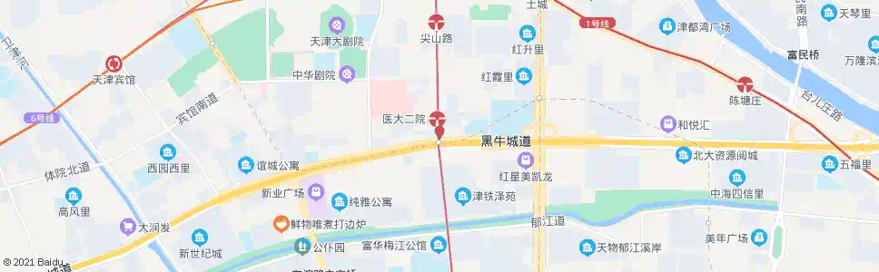 天津黑牛城道_公交站地图_天津公交_妙搜公交查询2025