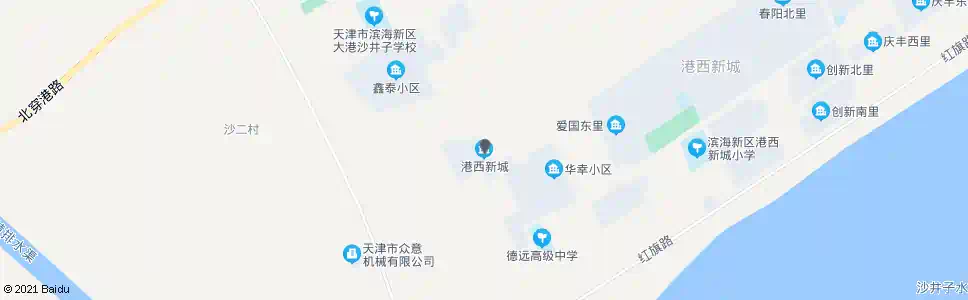 天津港西新城_公交站地图_天津公交_妙搜公交查询2025