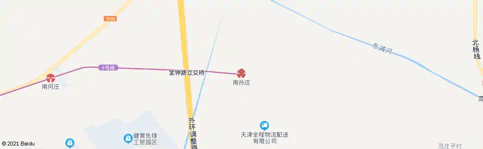 天津南孙庄_公交站地图_天津公交_妙搜公交查询2025