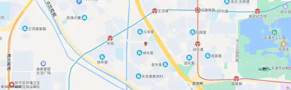 天津华苑东路绮华里_公交站地图_天津公交_妙搜公交查询2025
