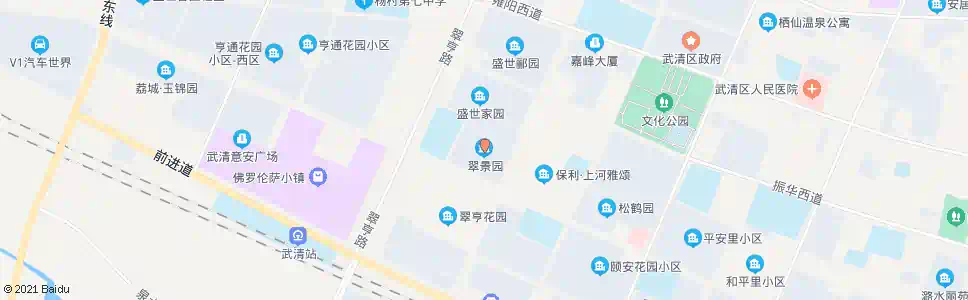 天津翠景花园_公交站地图_天津公交_妙搜公交查询2025