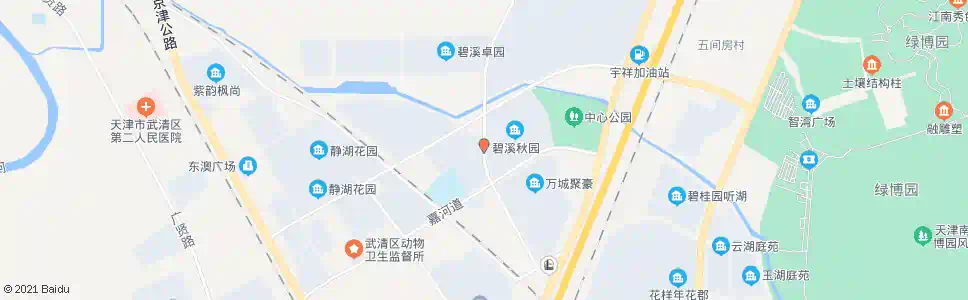 天津碧溪夏园_公交站地图_天津公交_妙搜公交查询2025