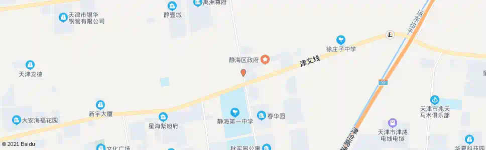 天津静海地税局_公交站地图_天津公交_妙搜公交查询2025