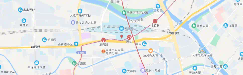 天津果园环岛西_公交站地图_天津公交_妙搜公交查询2025