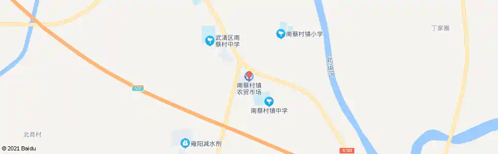 天津南蔡村镇农贸市场_公交站地图_天津公交_妙搜公交查询2025