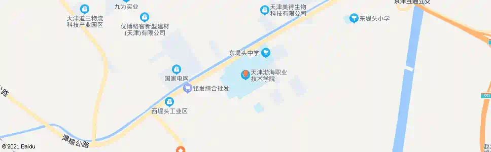 天津渤海职业技术学院_公交站地图_天津公交_妙搜公交查询2025