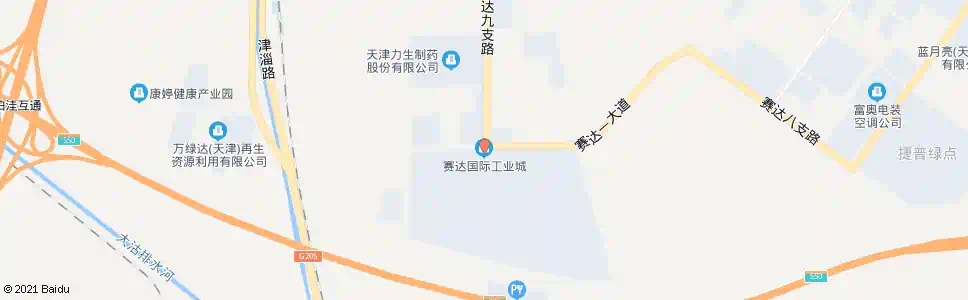 天津赛达国际工业城_公交站地图_天津公交_妙搜公交查询2025