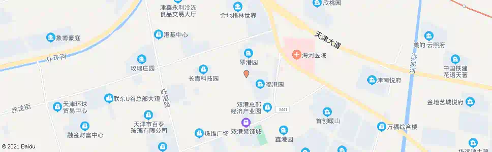 天津福港园西门_公交站地图_天津公交_妙搜公交查询2025