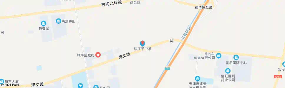 天津徐庄子中学_公交站地图_天津公交_妙搜公交查询2025