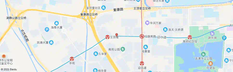 天津迎水北里(苑中路)_公交站地图_天津公交_妙搜公交查询2025