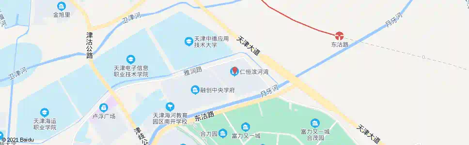 天津仁恒河滨湾_公交站地图_天津公交_妙搜公交查询2025