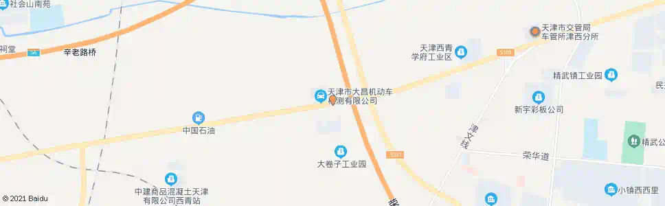 天津大卷子村_公交站地图_天津公交_妙搜公交查询2025