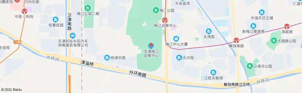 天津梅江会展中心_公交站地图_天津公交_妙搜公交查询2025