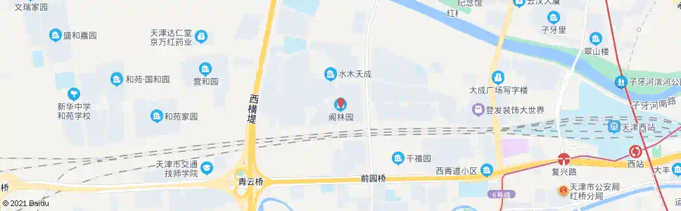 天津阁林园(北)_公交站地图_天津公交_妙搜公交查询2025
