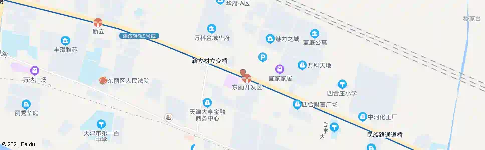 天津东丽新业广场(津塘路)_公交站地图_天津公交_妙搜公交查询2025