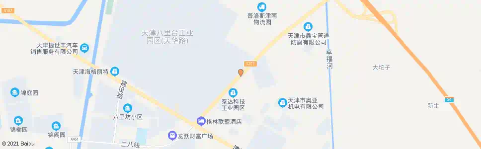 天津八里台镇工业区南门_公交站地图_天津公交_妙搜公交查询2025