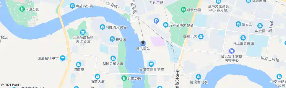 天津塘沽南站_公交站地图_天津公交_妙搜公交查询2025