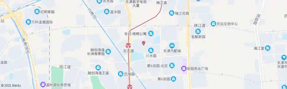 天津右江道_公交站地图_天津公交_妙搜公交查询2025