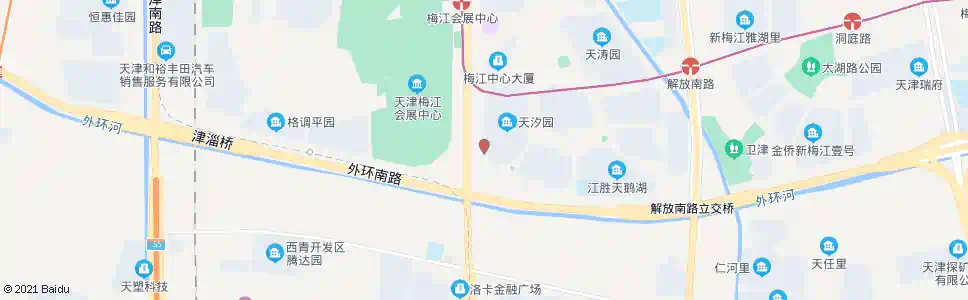 天津天汐园_公交站地图_天津公交_妙搜公交查询2025