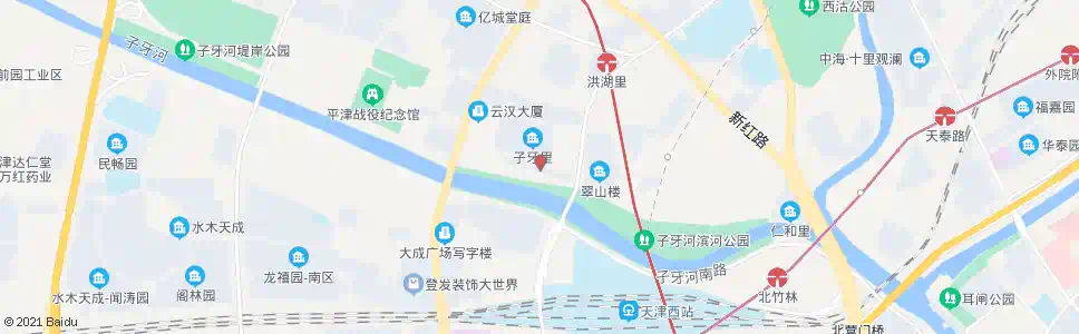天津子牙南里_公交站地图_天津公交_妙搜公交查询2025
