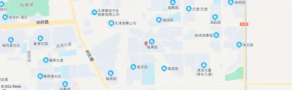 天津福港园_公交站地图_天津公交_妙搜公交查询2025