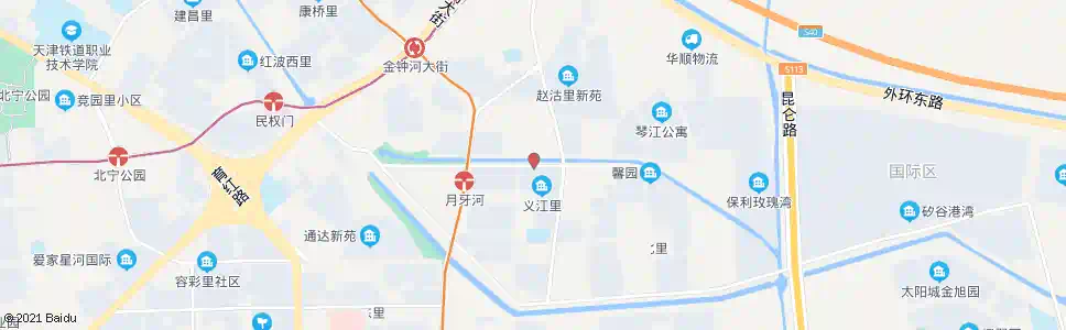 天津靖江东里_公交站地图_天津公交_妙搜公交查询2025