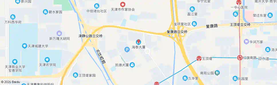 天津海泰大厦_公交站地图_天津公交_妙搜公交查询2025