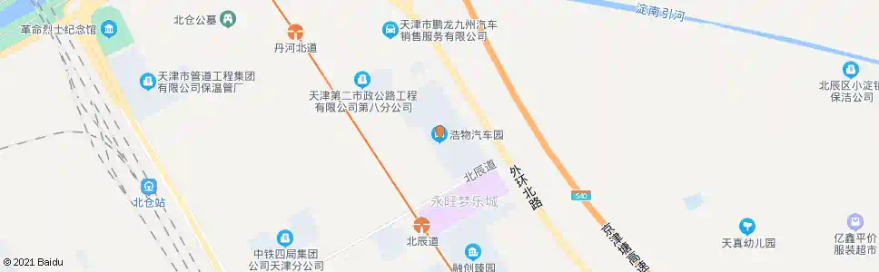天津浩物北辰汽车园_公交站地图_天津公交_妙搜公交查询2025