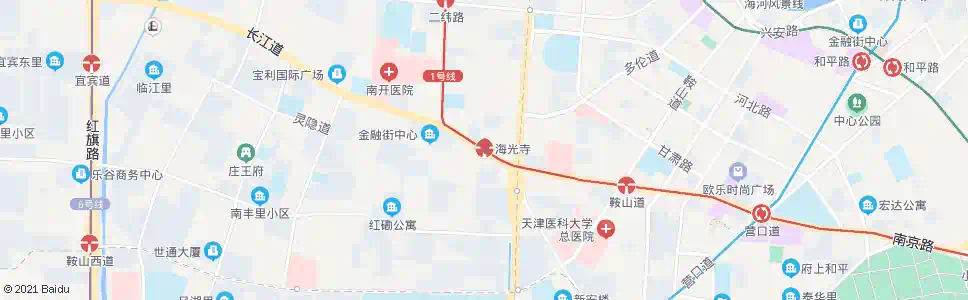 天津海光寺(南门外大街)_公交站地图_天津公交_妙搜公交查询2025