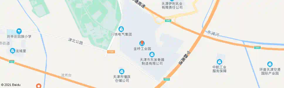 天津金桥工业园_公交站地图_天津公交_妙搜公交查询2025