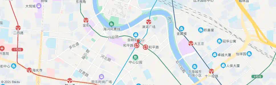 天津渤海大楼临时站_公交站地图_天津公交_妙搜公交查询2025