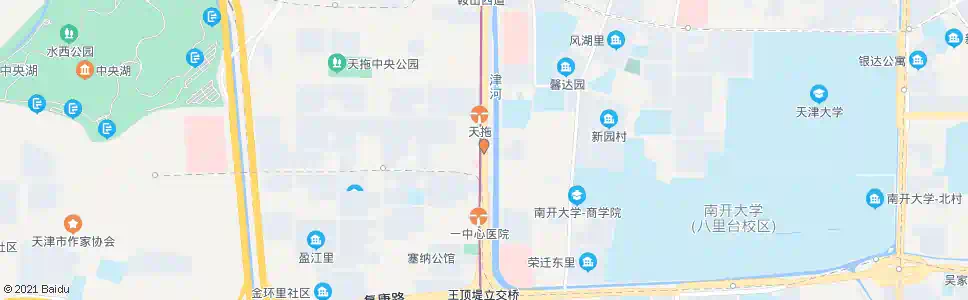 天津天拖大楼北_公交站地图_天津公交_妙搜公交查询2025